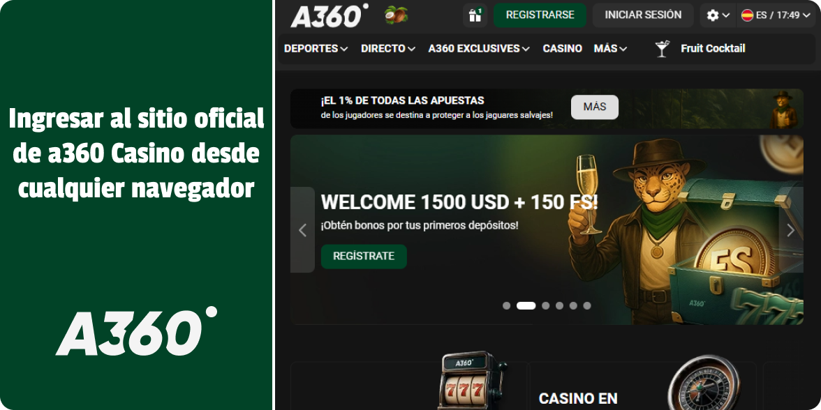 Abrir el sitio web oficial de A360 Argentina