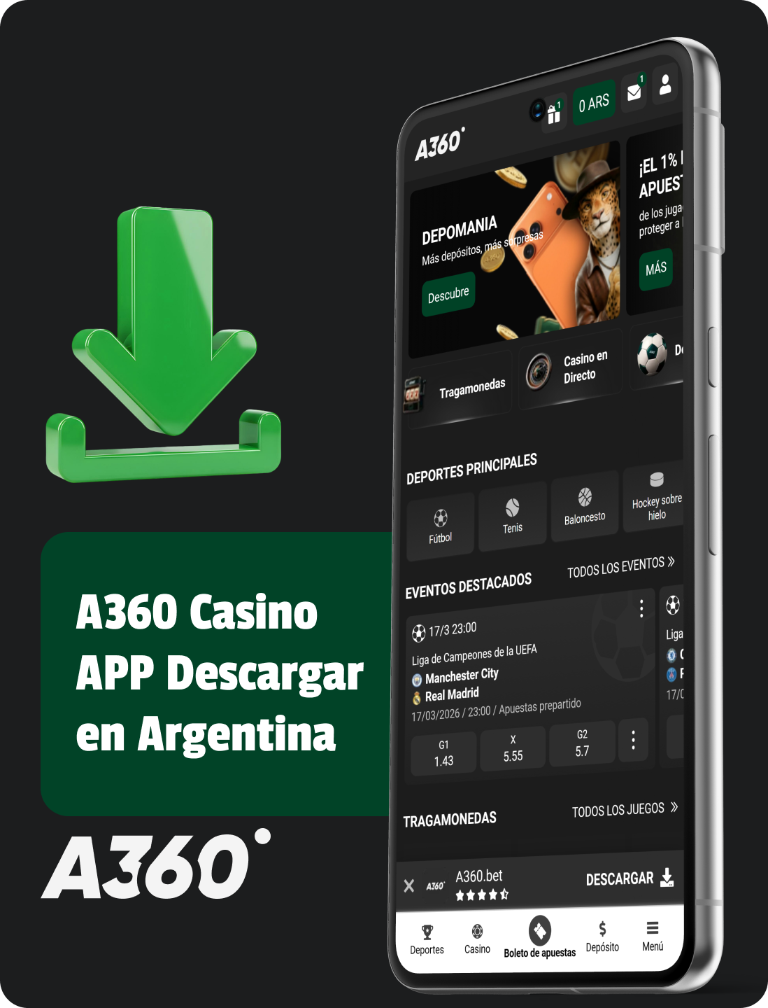 La aplicación A360 Argentina está disponible para Android e iOS